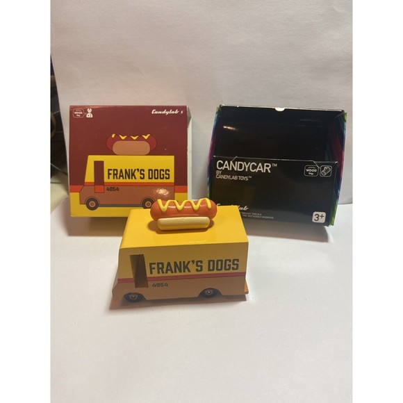 CandyLab 4054 Frank's Dogs Hot Dog Food Truck Van Beech Wood Diecast Car F171 LE - Picture 1 of 11